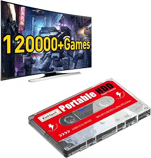 Kinhank 2TB ゲーム用ハードドライブ 120000+ゲーム内蔵 Batocera 33システム 外付けハードドライブ Mac OS/Linux/Windows XP/7/8/10/11対応 ポータブルHDD USB 3.0