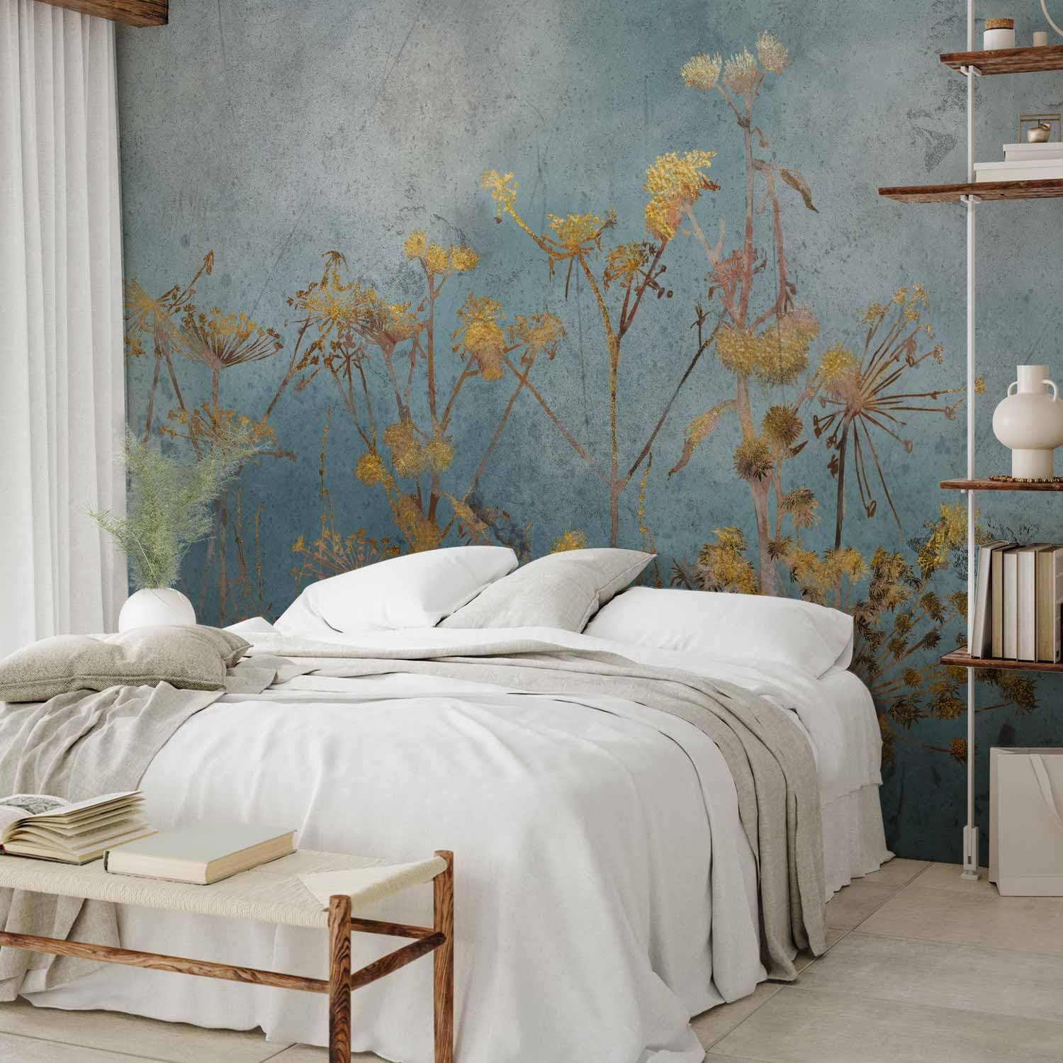 murando Fotomurales autoadhesivos Naturaleza 343x256 cm Papel Pintado | Decoración de Pared Murales Pegatina decorativos adhesivos 3d Fotográfico Flores Como Pintado Botanica