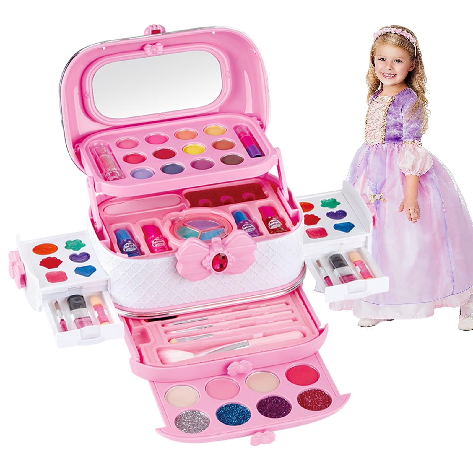 Schmink Set Für Kinder Waschbares Echtes Kosmetik-Spielzeug