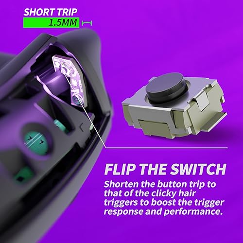 Miniatura 5 de eXtremeRate Flexor Clicky - Kit de tope de gatillo de goma para control Xbox Series X y S, color blanco texturizado de diamante, agarre ergonómico