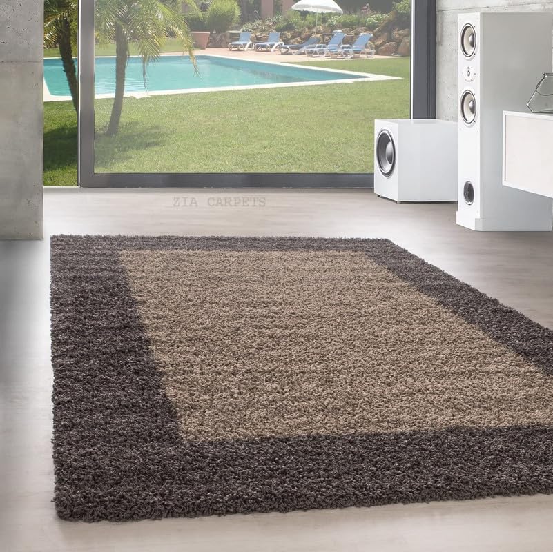 Image of zia carpets Cozy Soft Shaggy Non Slip Carpet for Home Decor Aesthetic Rugs with 2.5 inch Thikness Size 12x18 Feet