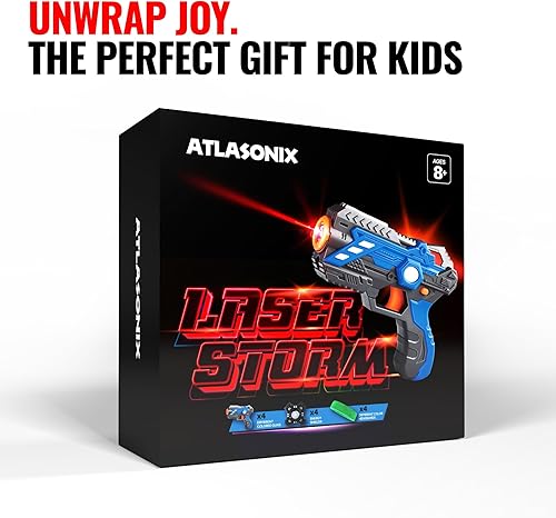 Miniatura 5 de Juego de 4 pistolas y escudos de láser para niños, ideas de regalo para niños de 5, 6, 7, 8, 9, 10, 11, 12 años, para niños y adultos, para 4