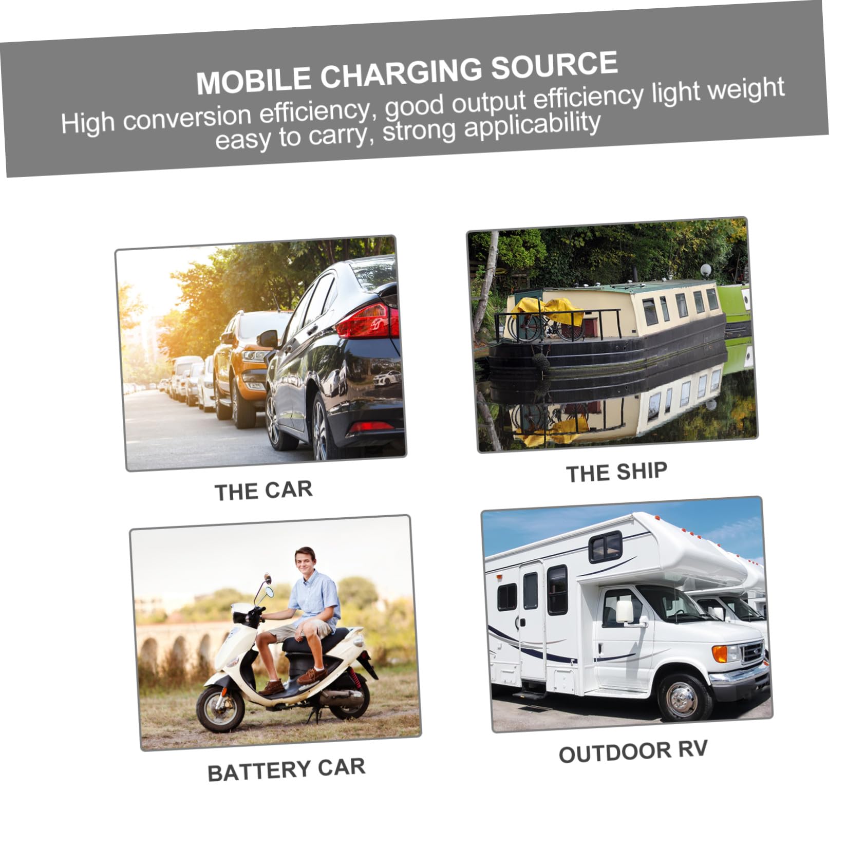 Kit Panneau Solaire Monocristallin Portable et avec Contrôleur Équipement de Charge Solaire Urgence pour Camping Randonnée et Outdoor