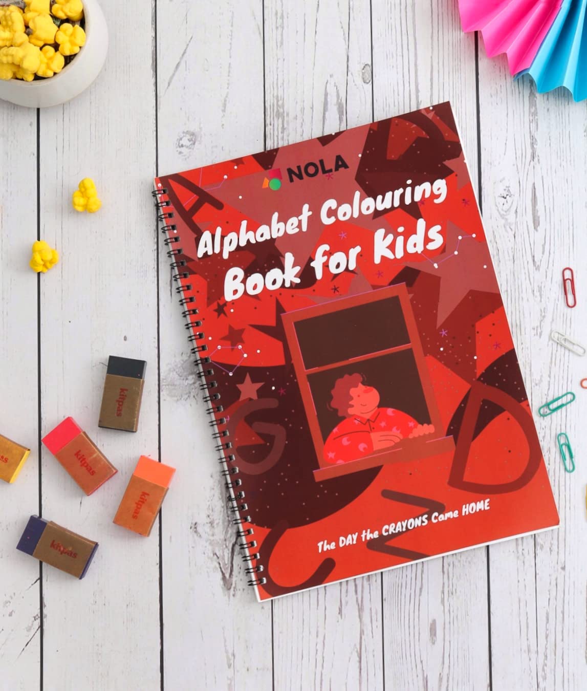 Nola Alphabet Coloring Orange Book For Child | Hobby Drawing And Colouring Book