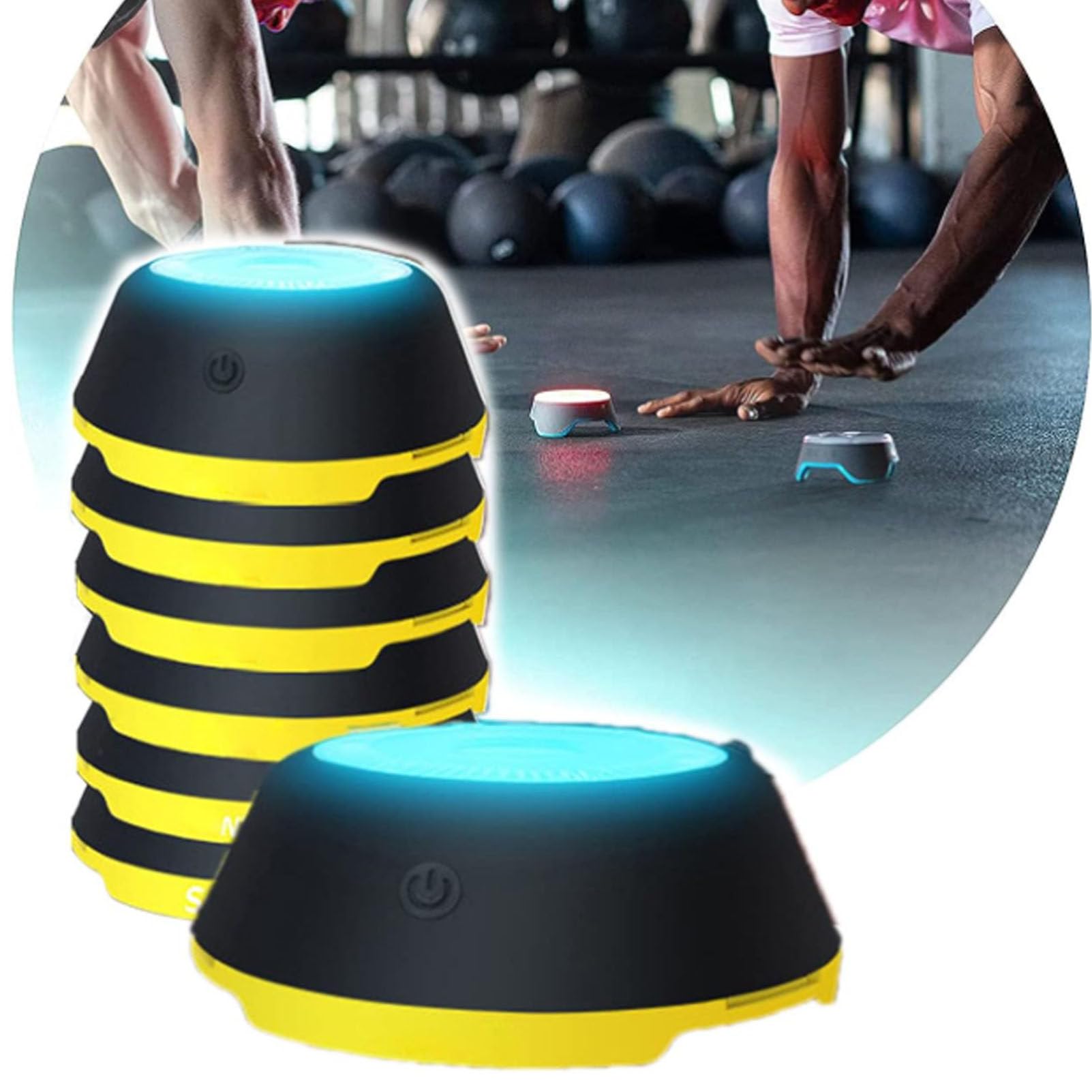 GIZMIT Flash Reflex Reaction Training LED Lights, Improve Reflex, Reaction Speed, Agility, and Brain Cognitive Training, Reflection Training is Applicable to All Sports, Exercise for Leisure,6lights