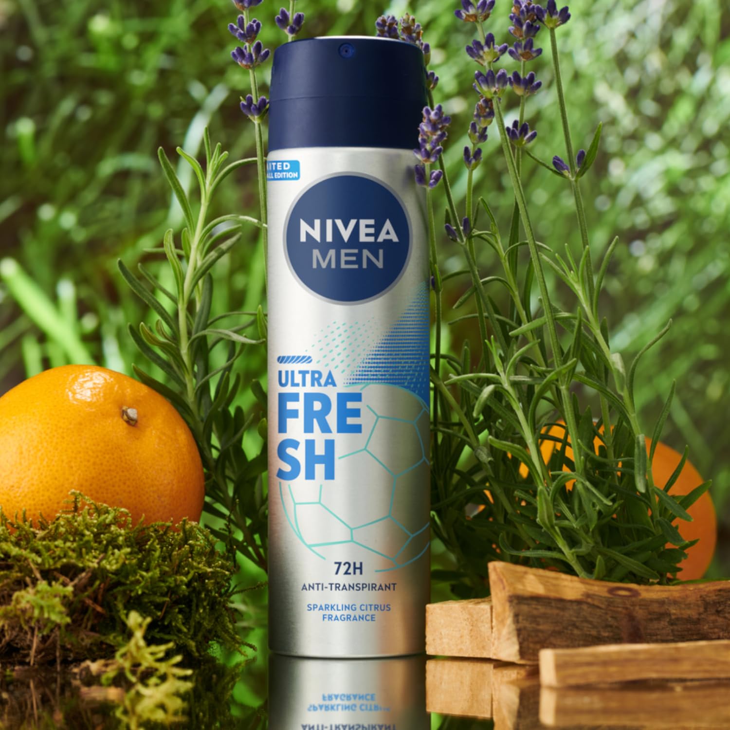 Nivea Men Deo Aerosol Zitrus 150ml 72-Stunden-Schutz (Packung mit 5)