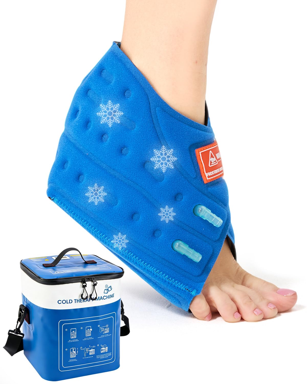 Photo 1 of Cold Therapy Machine for Ankle, Ice Therapy Machine with Timer (15/30/45min & Always On), Temperature Display & 3 Flow Modes, Adjustable Cryo Cuff for Post-Surgery Recovery, Pain & Swelling Relief