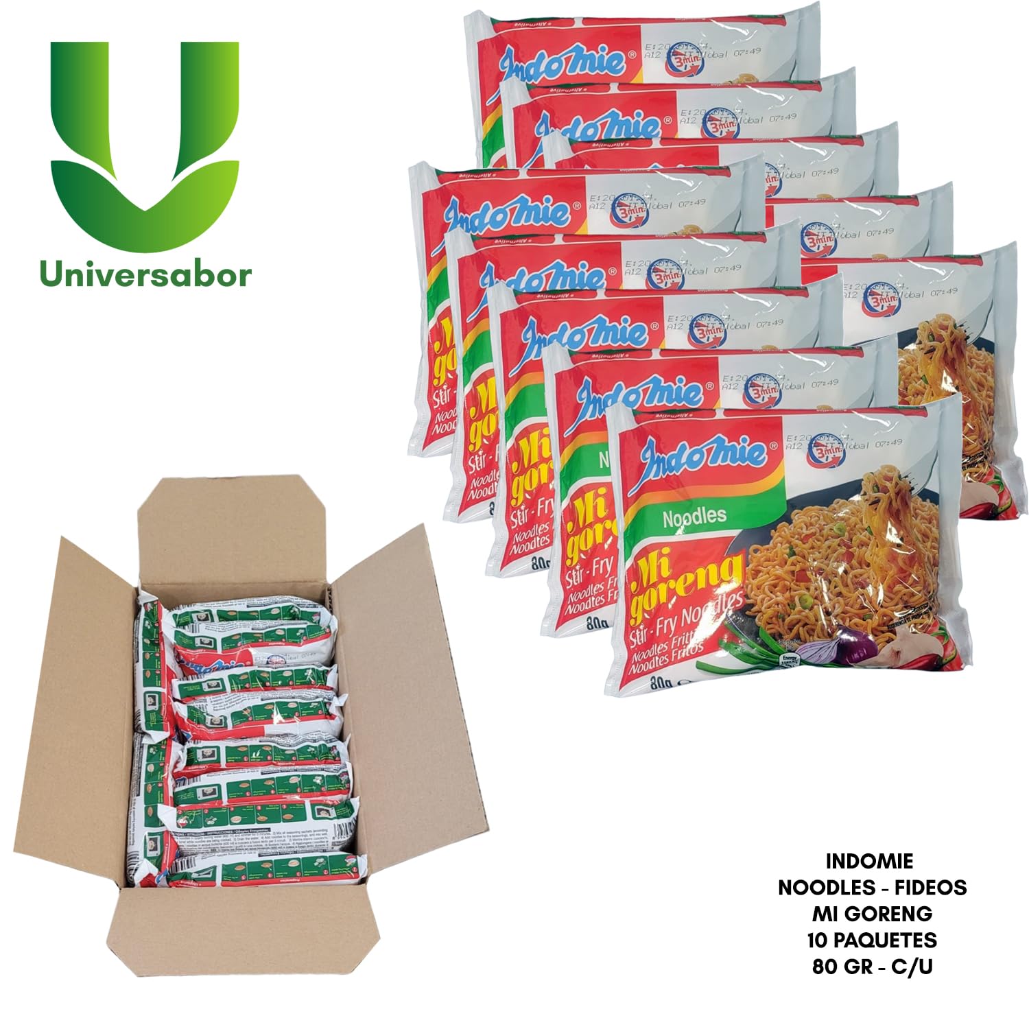 Indomie Mi Goreng - Empaque 80gr x10 unidades