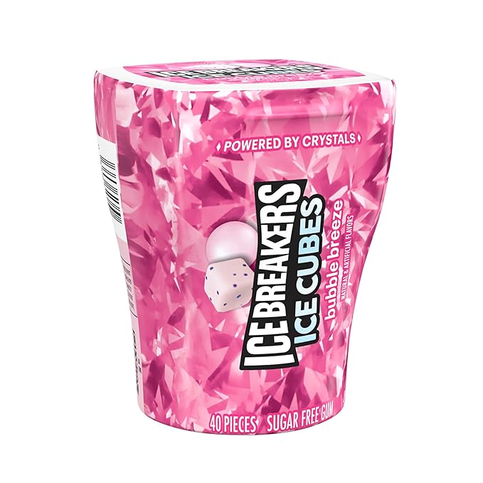 Hershey Ice Breakers Ice Cubes Chicle Sin Azúcar Sabor Bubble Breeze, 40 Unidades miniatura 3