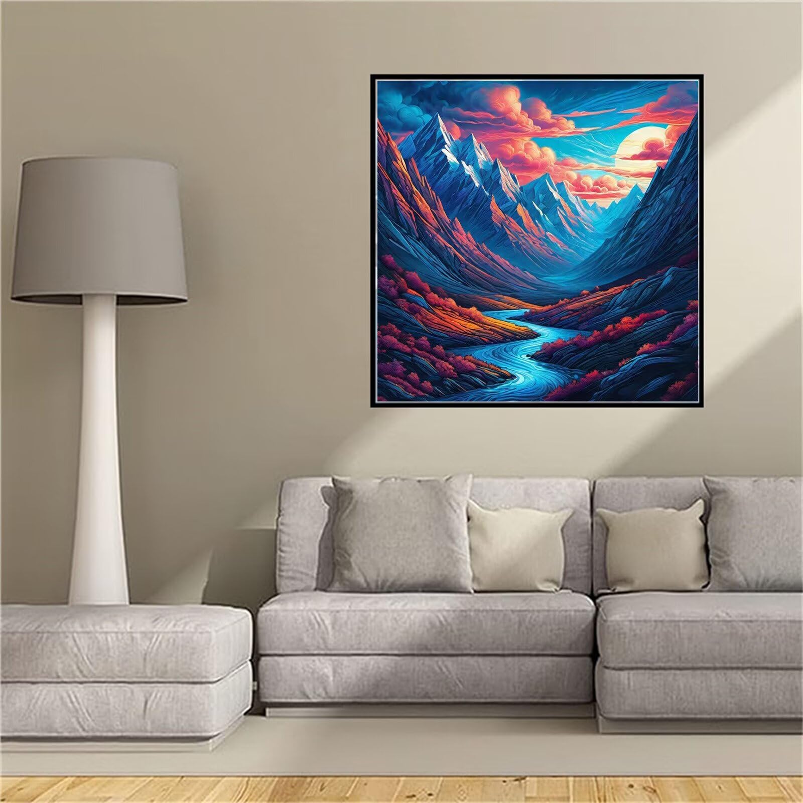 Diamond Painting Adulte Montagne Abstraite 70x70cm Kit Broderie