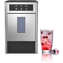 Nugget Ice Maker, 44Lbs/24H Countertop Ice Makers, Self-Cleaning Ice Machine with 4.4 Lbs Basket, Auto Water Refill, Chewable Pebble Ice Maker for Home Kitchen Party