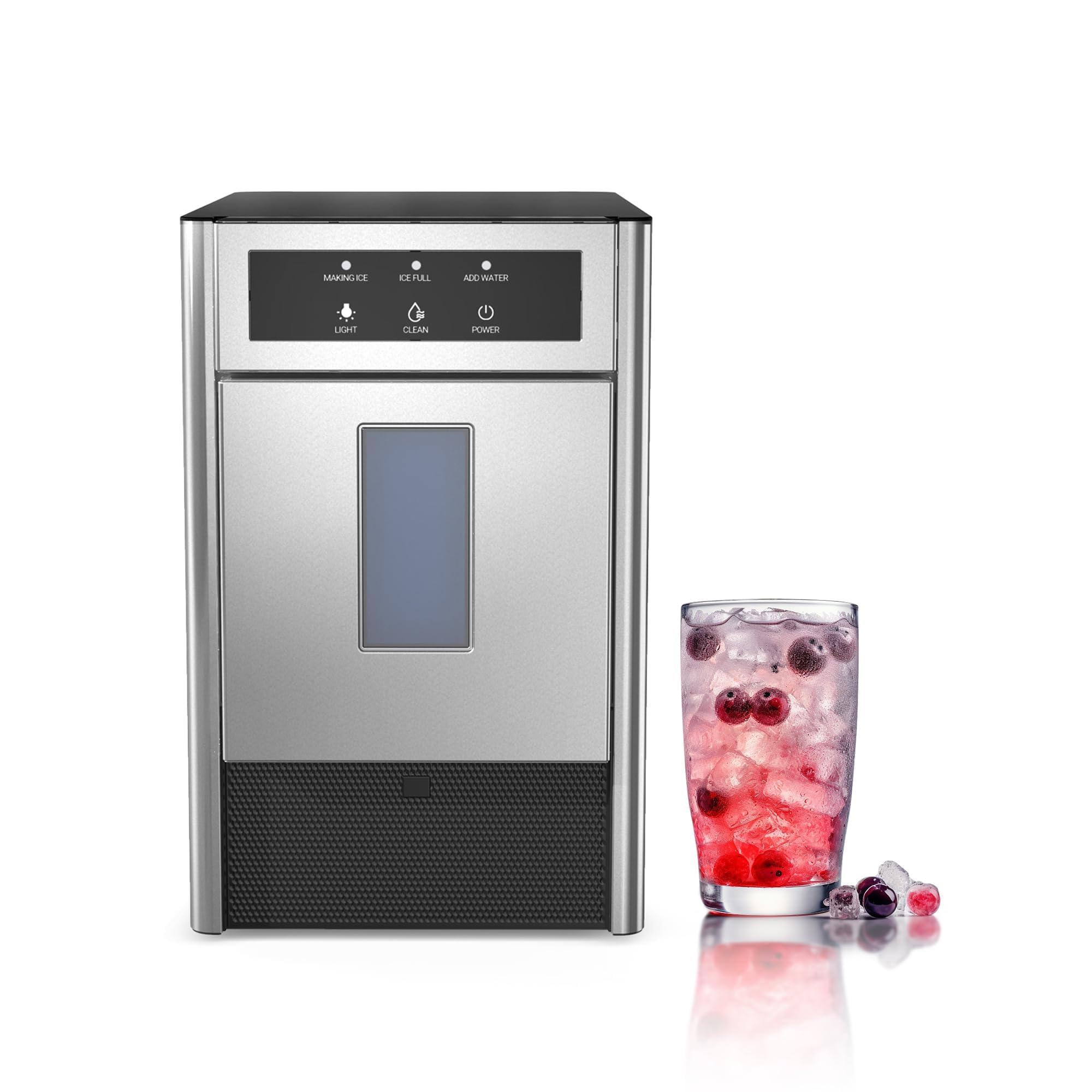 SRGAFIX Nugget Ice Maker, 44Lbs/24H Countertop Ice Makers, Self-Cleaning Ice Machine with 4.4 Lbs Basket, Auto Water Refill, Chewable Pebble Ice Maker for Home Kitchen Party on Fridge.com