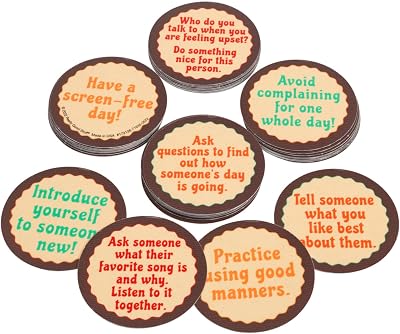 Really Good Stuff Classroom Social Interaction Chips – Set of 40 – Practice Social Skills & Communication with Others –Encourage Confidence – Social-Emotional Learning – SEL for the Home and Classroom