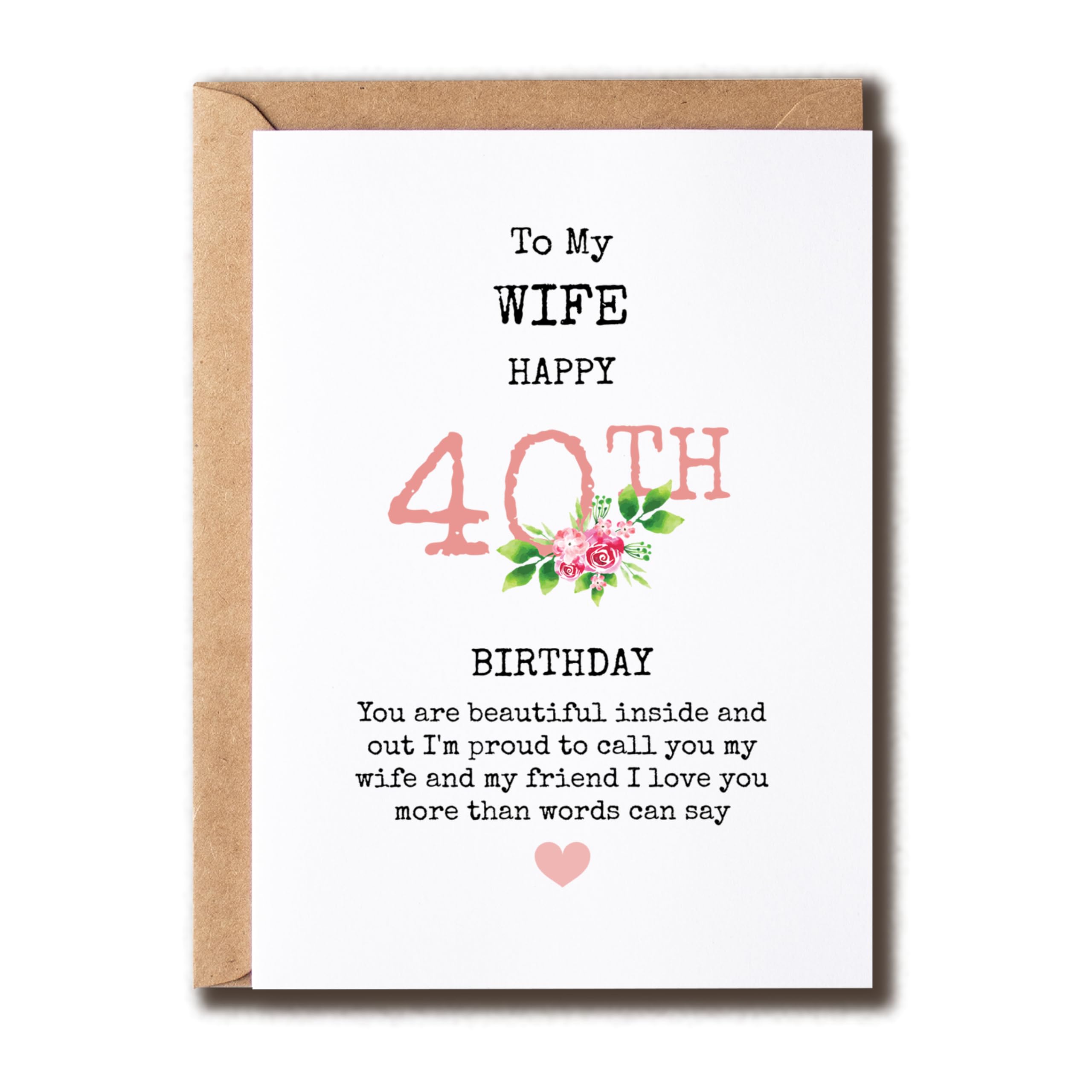 WHITE COTTON CARDS To My Wonderful Wife Wishing You A Sparkling 40 - View #7