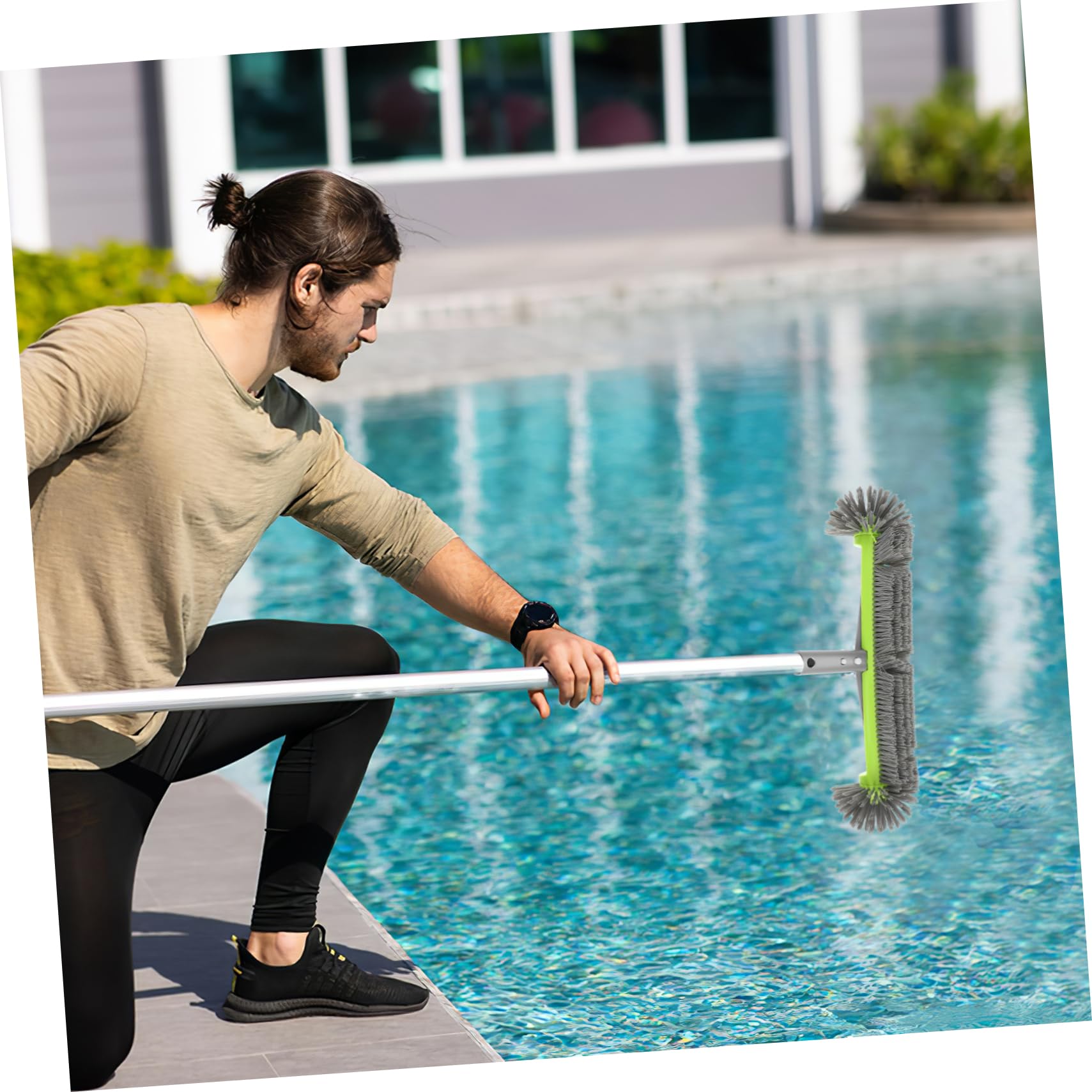 GANAZONO Cepillo De Limpieza De Piscina Cabezal Resistente Cepillo De Pared para Limpieza De Piscina para Exteriores y