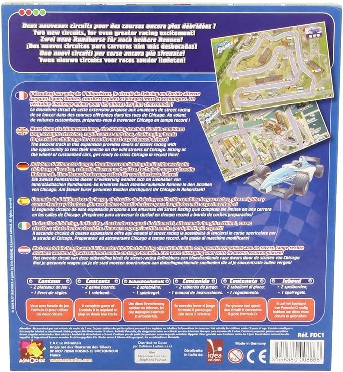 Asmodee Zygomatic | Formula D - Extension Docks/Singapour | Jeu de société | À partir de 8 Ans | 2 à 10 Joueurs | 60 Minutes