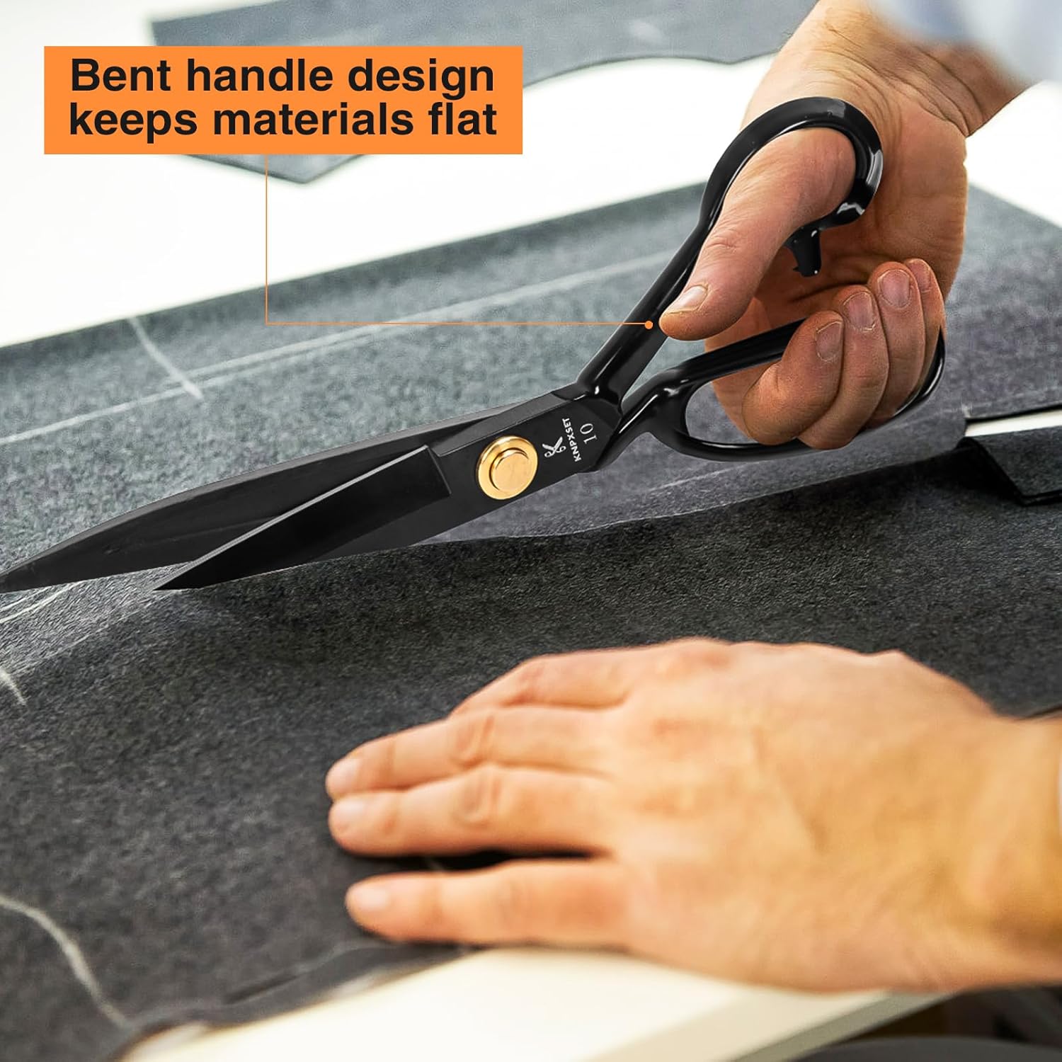 Professional Tailor Scissors 9 Inch - Fabric Scissors Heavy Duty, Sharp Sewing Shears for Cutting Fabric, Leather, Home, Office, Artists, Dressmakers A-9 inch image 5 of 7 B0DP6C18G5