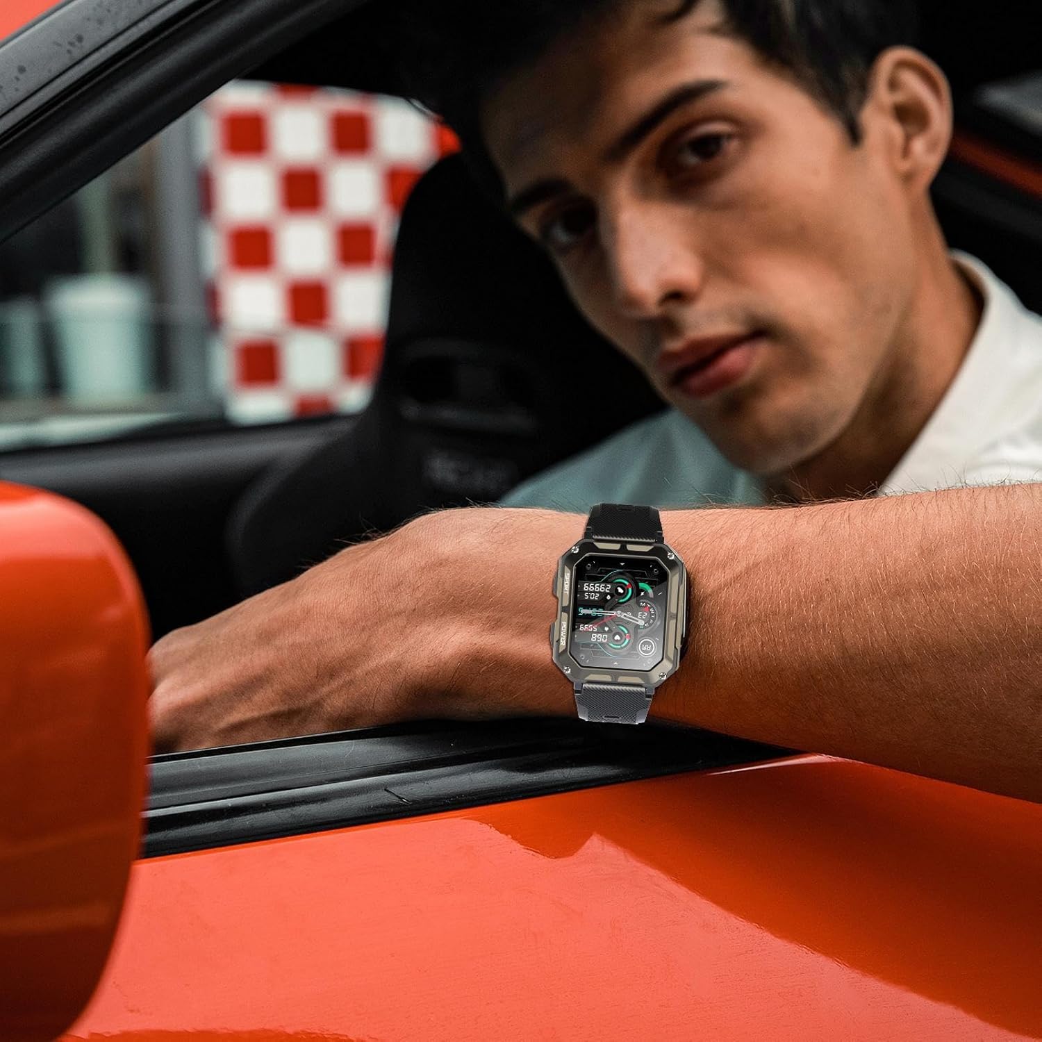 Linsition Orologi robusti da uomo | Smartwatch da uomo con oltre 100 modalità sportive - Orologio robusto intelligente con batteria extra lunga, Smartwatch per rispondere/effettuare chiamate