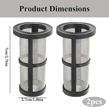 2Pcs 48-222 in-Line Filter Screen for Zodiac Polaris 180, 280, 380, 3900, 480 Pro Pool Cleaners - Replacement Parts with Dense Mesh for Efficient Debris Filtration