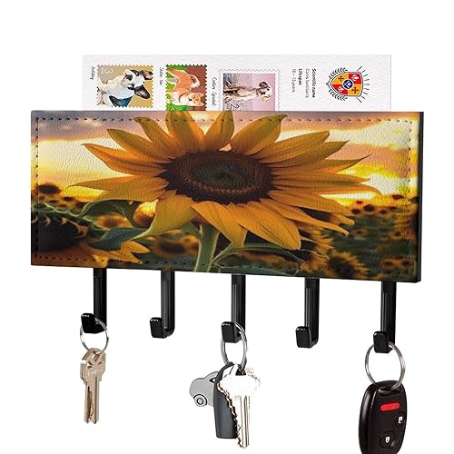 Farm Sunflower Key Holder for Wall 2 Installation Ways Keys