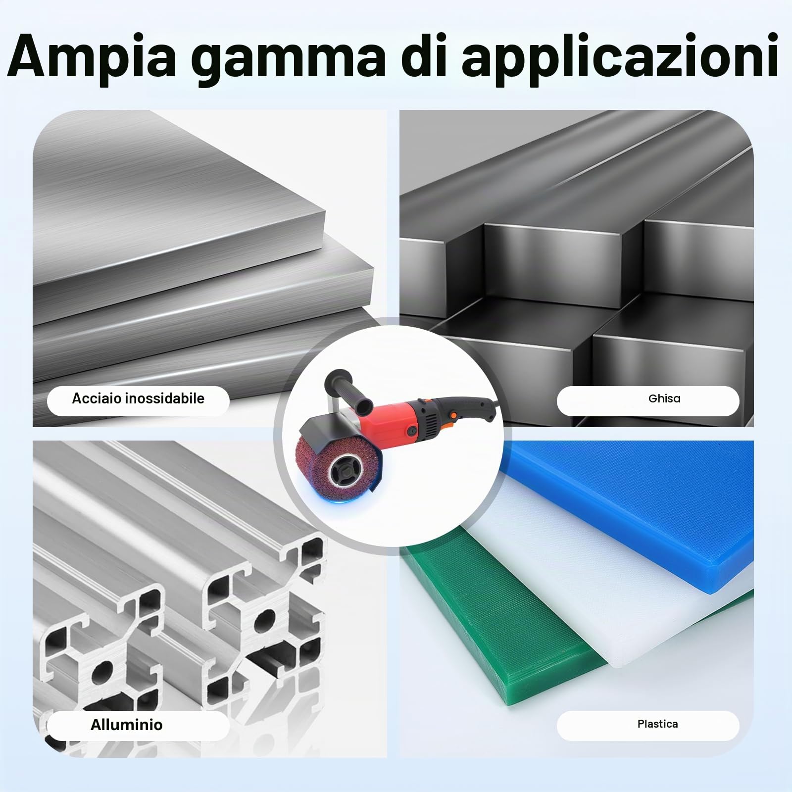 Rasatura in legno, 1580 W, levigatrice a spazzola, 220 V, macchina di rasatura versatile per ristrutturazione superficiale, per legno, metallo e acciaio inossidabile