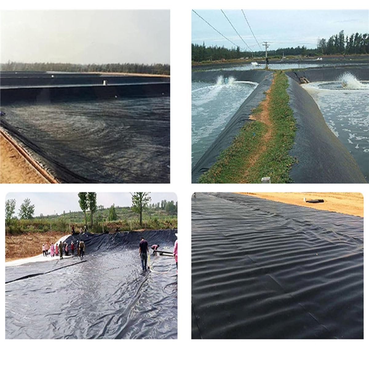 Wkładka stawowa 1,5 mm do ogrodu, stawu rybnego i stawu pływackiego, trwały, 4 x 10 m, wodoodporny materiał, idealny do budowy stawów i akcesoriów ogrodowych