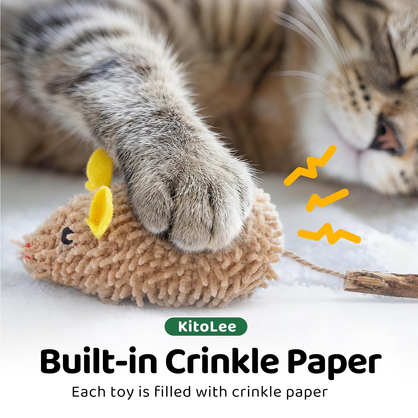 Jouet interactif en peluche à l'herbe à chat pour l'intérieur, chatons adultes, jouet à mâcher pour le nettoyage des dents, résistant aux morsures, peluche chenille, souris, design hérisson, bienfaits