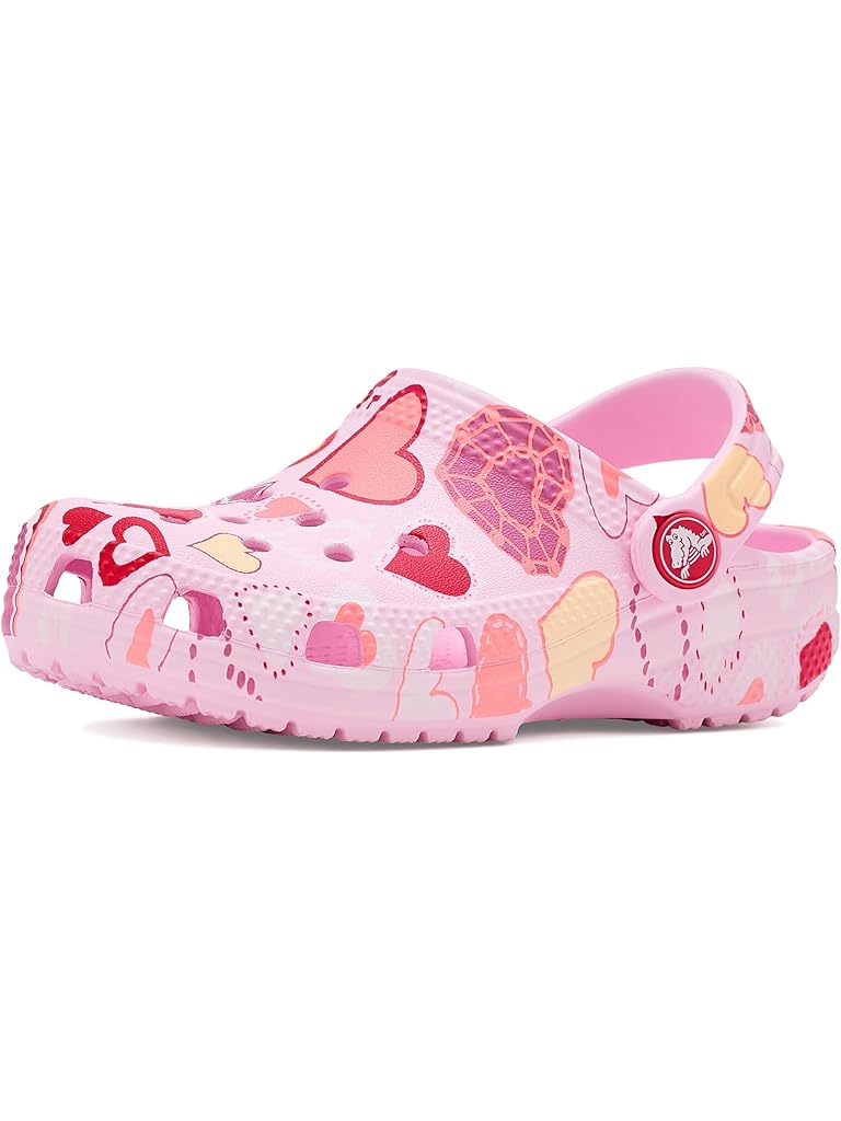 Pink Crocs Classic Clogs with Patterns and Graphics (Toddler)