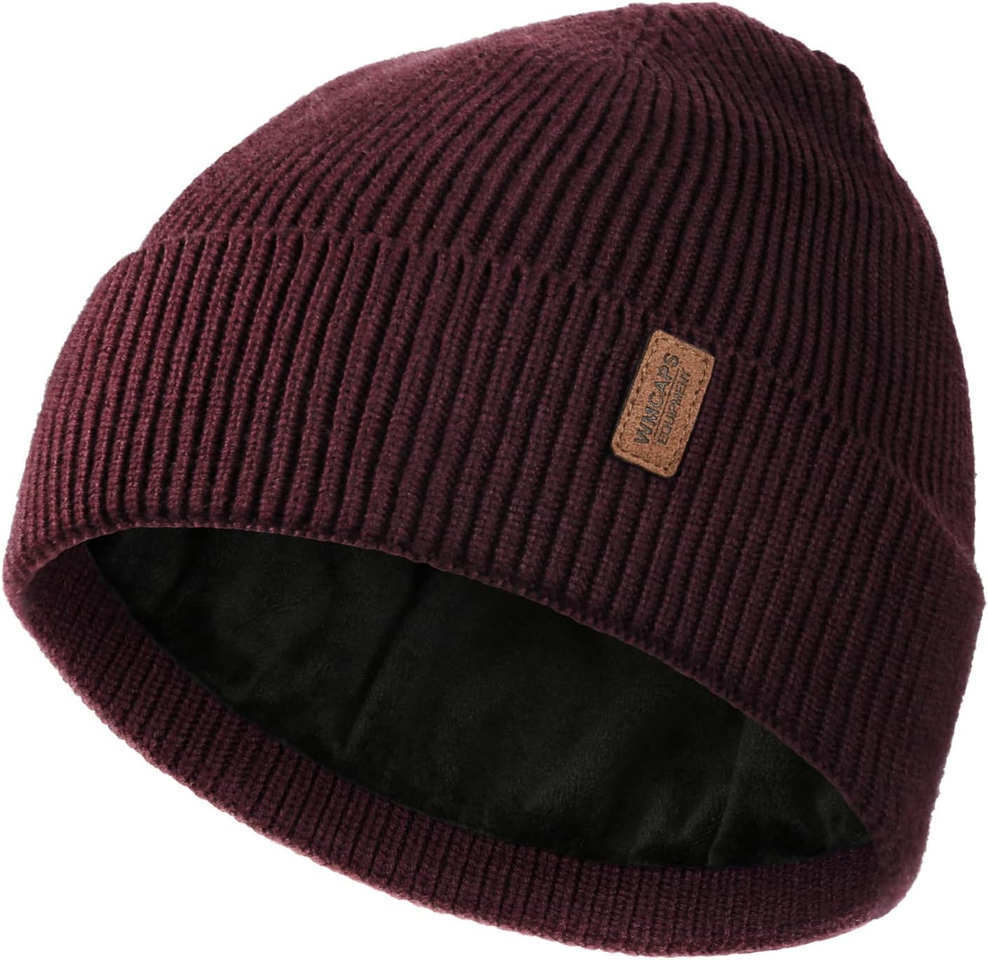 Beanie for Men, Stretchy Soft Cuffed Wooly Beanie with Thick Warm Lining, Unisex Classic Winter Hat, Gifts for Women/Men/Her/Him/Dad