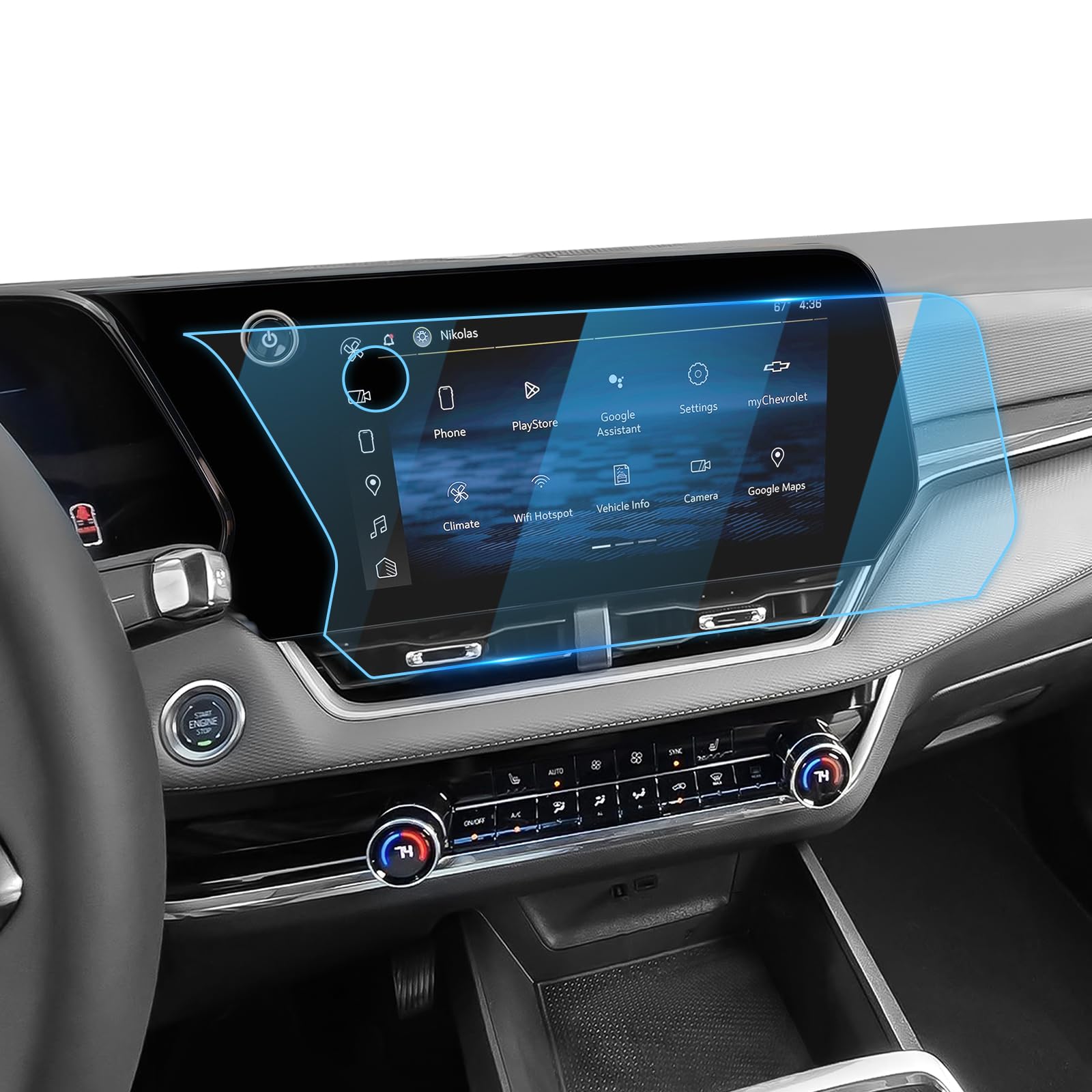 LFOTPP For 2025 Chevy Equinox Screen Protector - 2025 Equinox (LT/RS/Activ) 11.3 Inch Touchscreen [HD Glass] 2025 Equinox Accessories Anti-Fingerprint