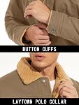 MAGNIVIT Men's Cotton Cargo Jacket Winter Sherpa Fleece Lined Work Jacket Coats with 5 Pockets