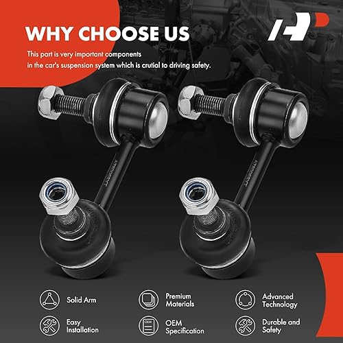 Miniatura 6 de A-Premium 2 eslabones de barra estabilizadora trasera, compatibles con Jeep, Chrysler y Dodge y Mitsubishi, Compass Patriot 200 Sebring Avenger