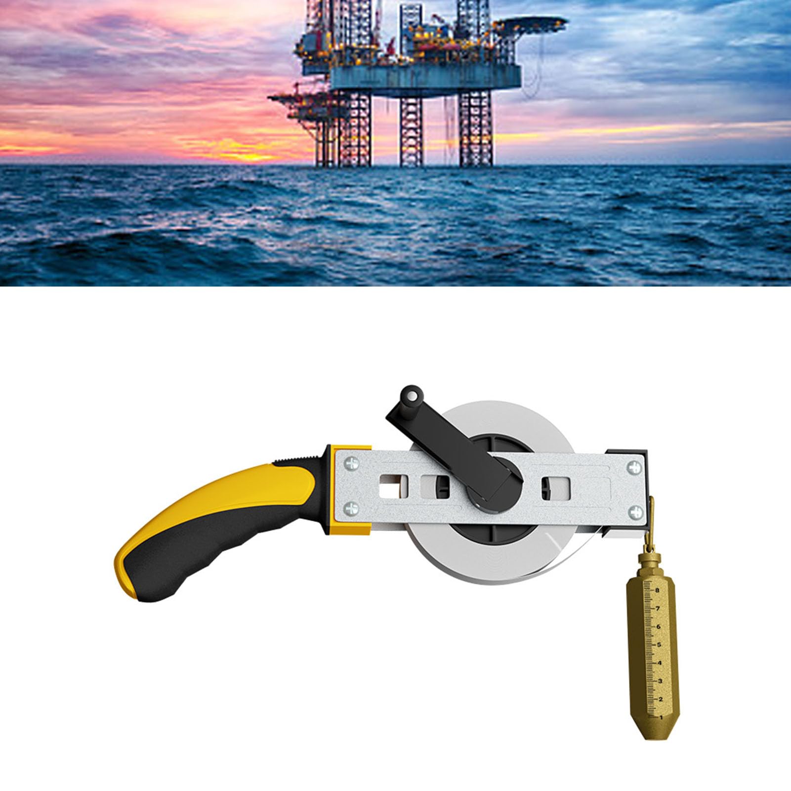 Tyenaza Nastro di Misurazione dell'Olio, 10 m, Dispositivo di Misurazione del Carburante con Ottone Plumb Bob, Righello di Misurazione dell'Olio con Bilancia Trasparente ad Alta Precisione