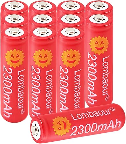 Batería recargable NI-MH tamaño AA de 2300 mAh, baterías precargadas de 1.2 V doble A de alta capacidad para paisajismo de jardín, luces solares al