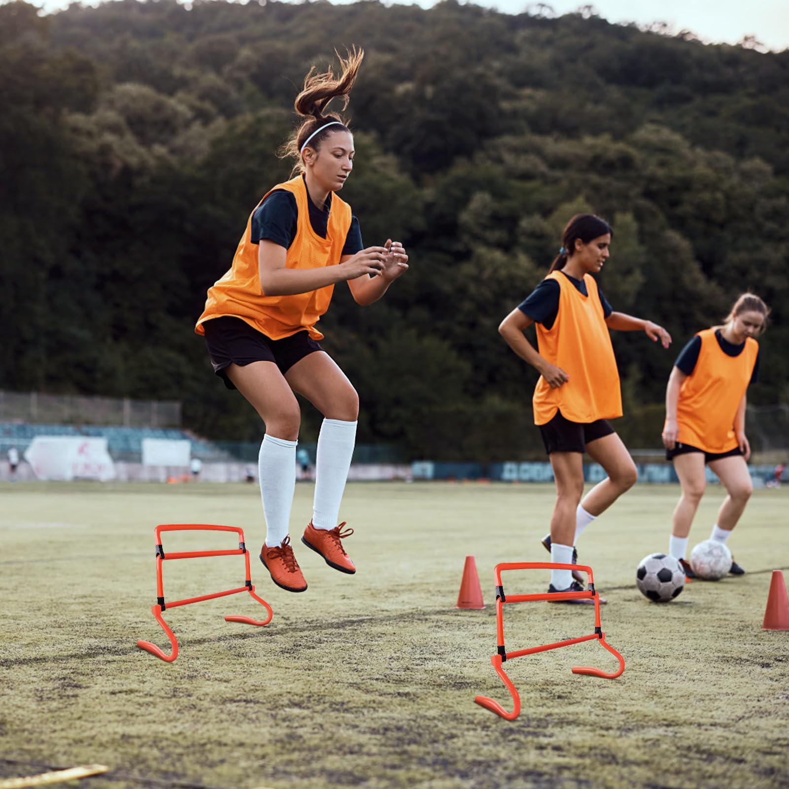 Cocoarm 5er-Set Koordinationshürden Speed Agility Training Hürden Höhenverstellbar 15cm/22cm/28cm/36cm Trainingshürden Fußball Training Beweglichkeits Koordinationstraining für Kinder