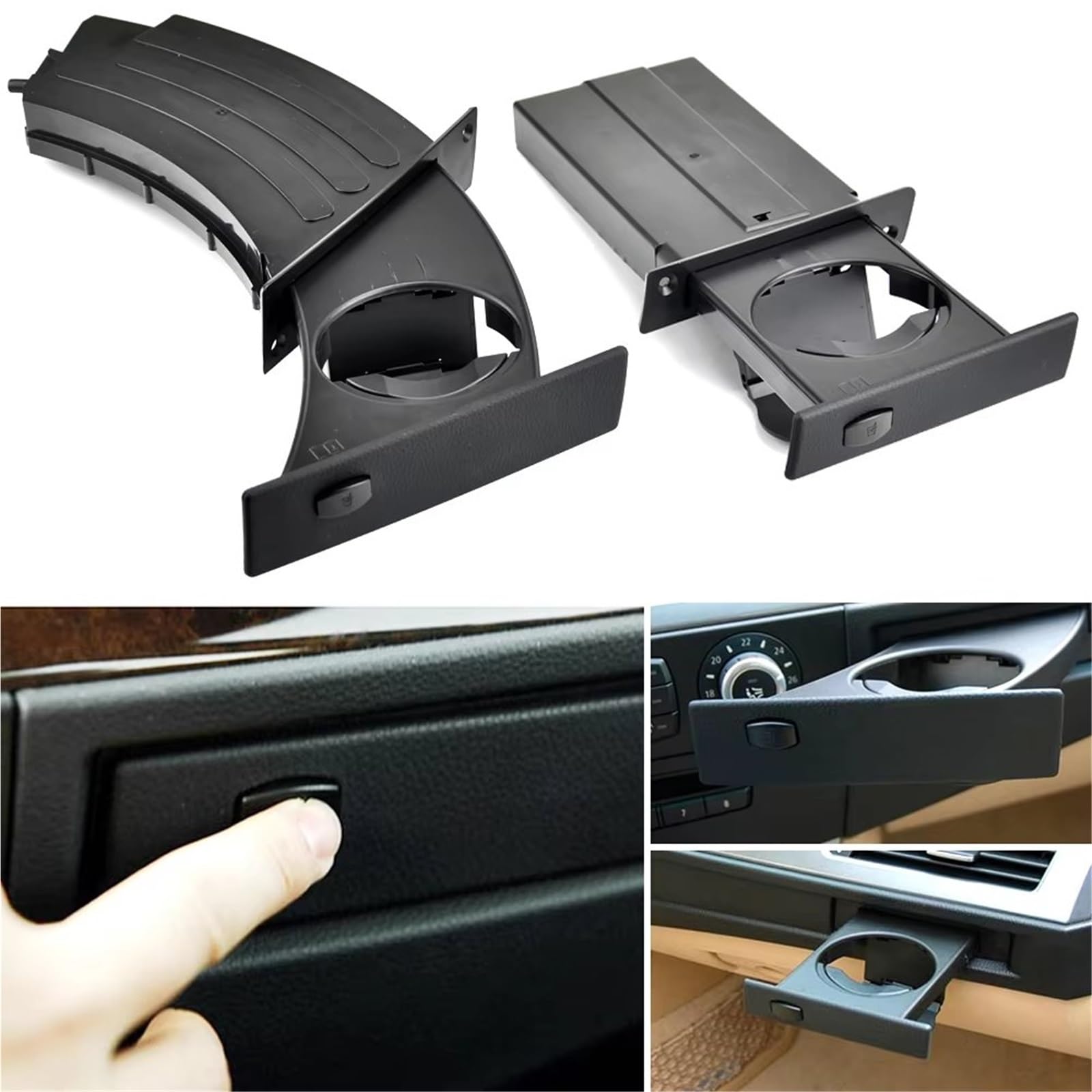 Becherhalterung Kompatibel Mit Für 550 2006 2007 2008 2009 2010 Autoteile Vorne Links Rechts Getränkehalter Getränkehalter Schwarz Halter OEM：51459125622