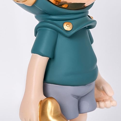 Miniatura 5 de AURTEM - Adorno de astronauta de lujo de Milkyway-Creative Light - Modelo de adorno de astronauta dorado, adorno de astronauta impermeable, apto