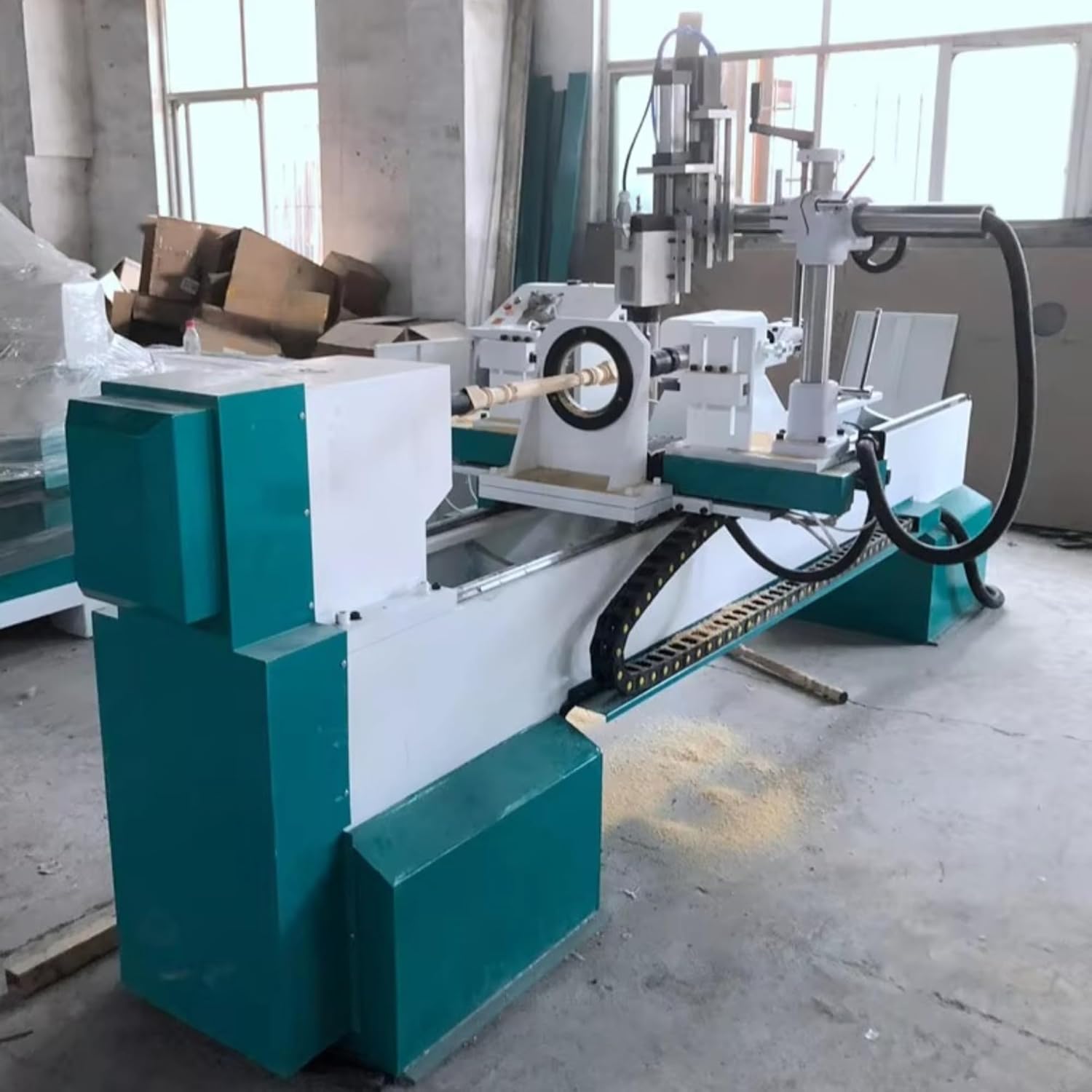 CA-1530 CNC Wood Lathe Machine Automatic Wood Turning Lathe for Furniture Table Legs Columns Multi Spindle Industrial Woodworking Lathe Heavy Duty