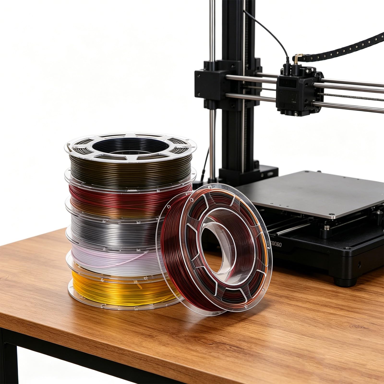 Toddmomy Paquete de 6 rollos de filamento PLA para impresora 3D - Bobina de filamento transparente pastel de 1,75 mm - Suministro de impresión 3D multicolor translúcido para proyectos de bricolaje y