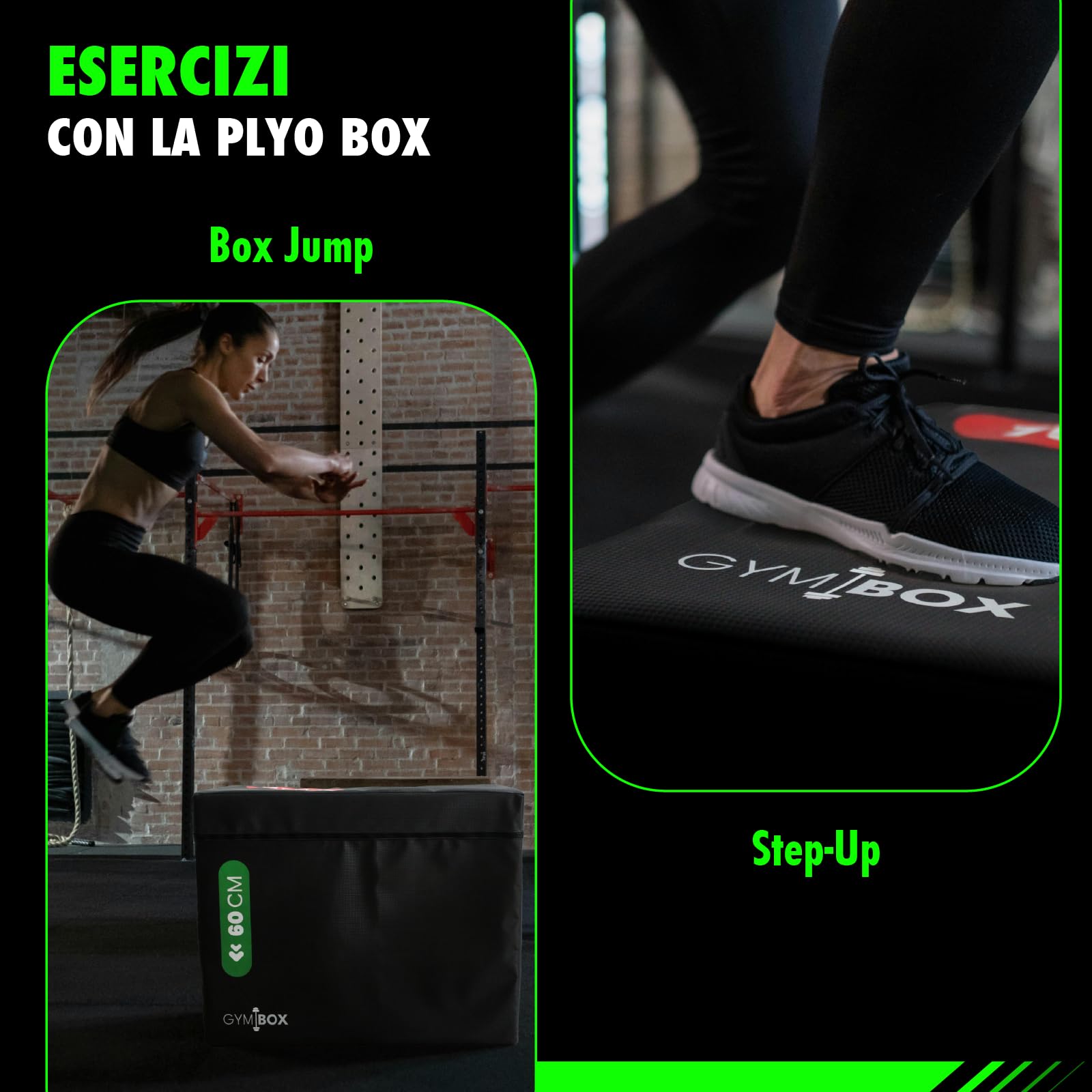Desipak Plyo Box a 3 Altezze per Allenamento a Casa e Palestra, Jumping Box Pliometrico per Fitness, Box-Squat e Step-up, Capacità 120 kg