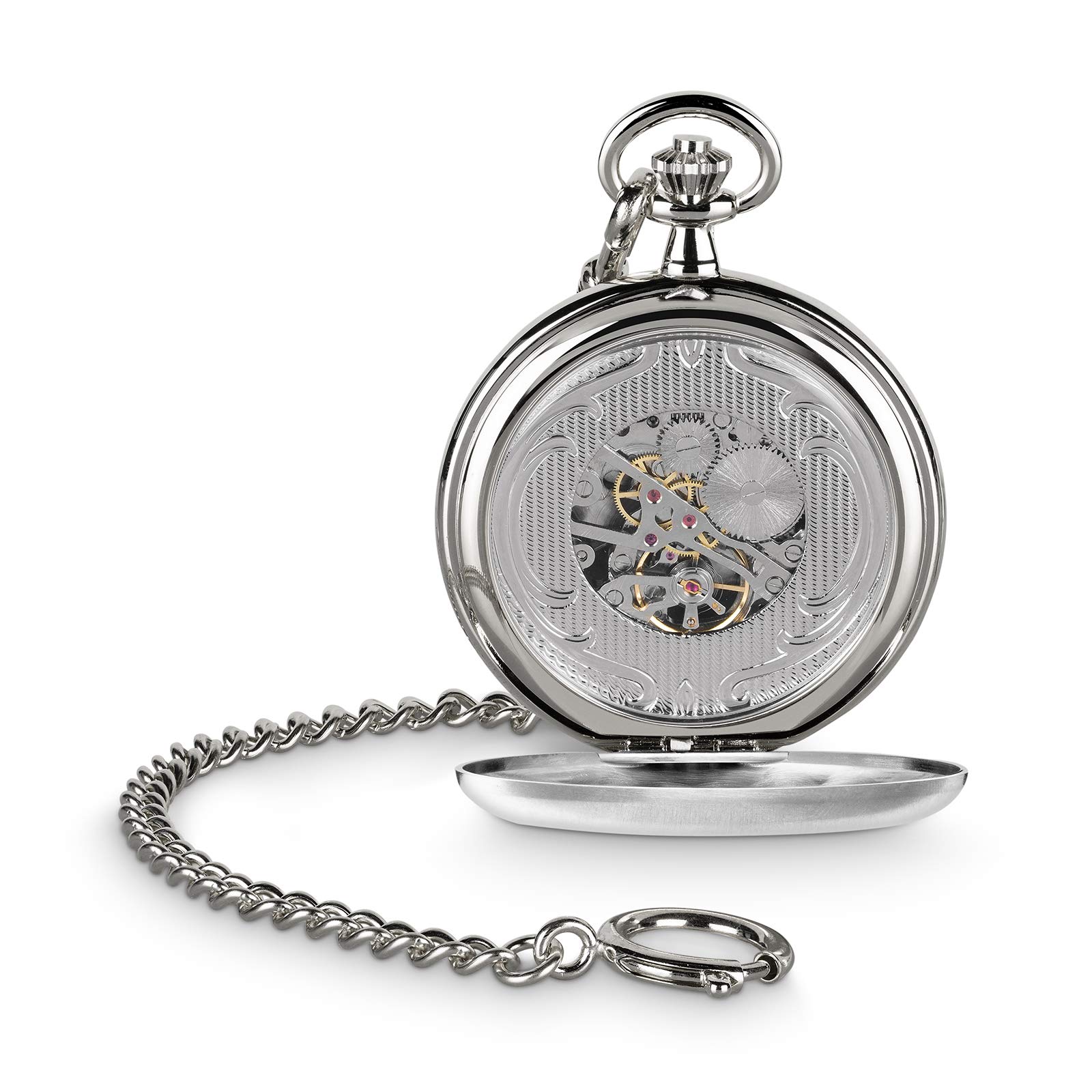 Hermann Jäckle Herren Taschenuhr Heidelberg Skelett 50 mm