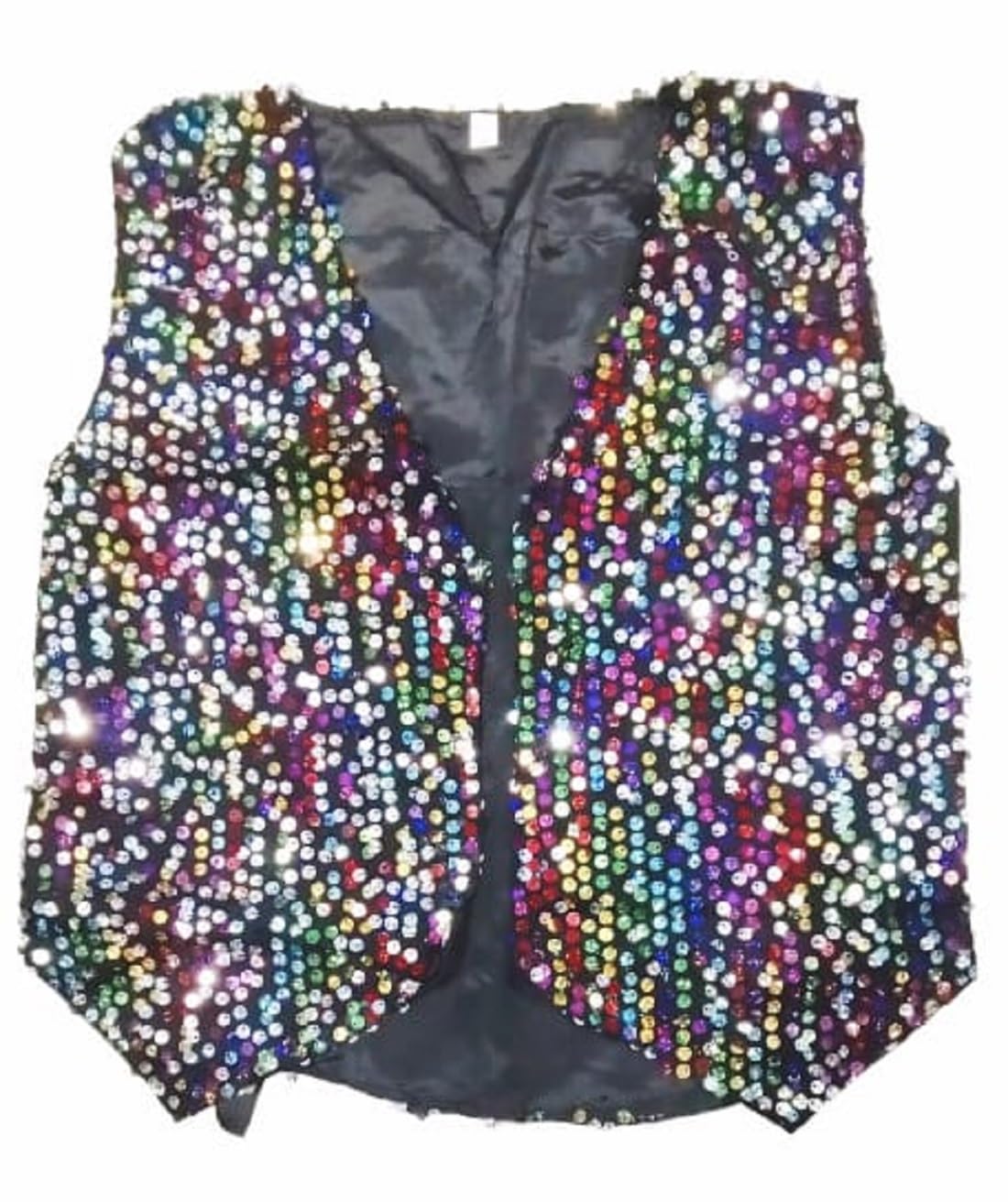 Multi color Sequence black jacket for western Dance performance and stage shows fancy dress costume for kids-image-42