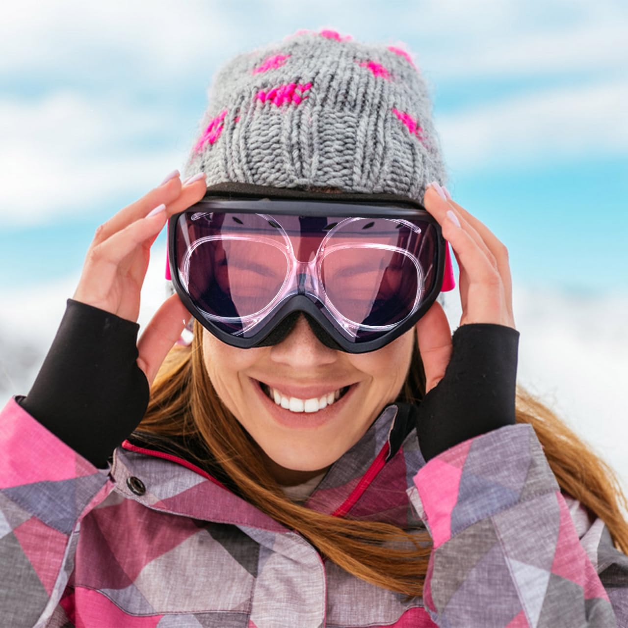 LIOOBO Occhiali da Sci da Prescrizione Rx Inserts Adattatore Ottico Adattatore Ottico Flessibile Bendible Bendible Dimensioni Universale Cornice Interna Snowboard Motorcycle Goggle
