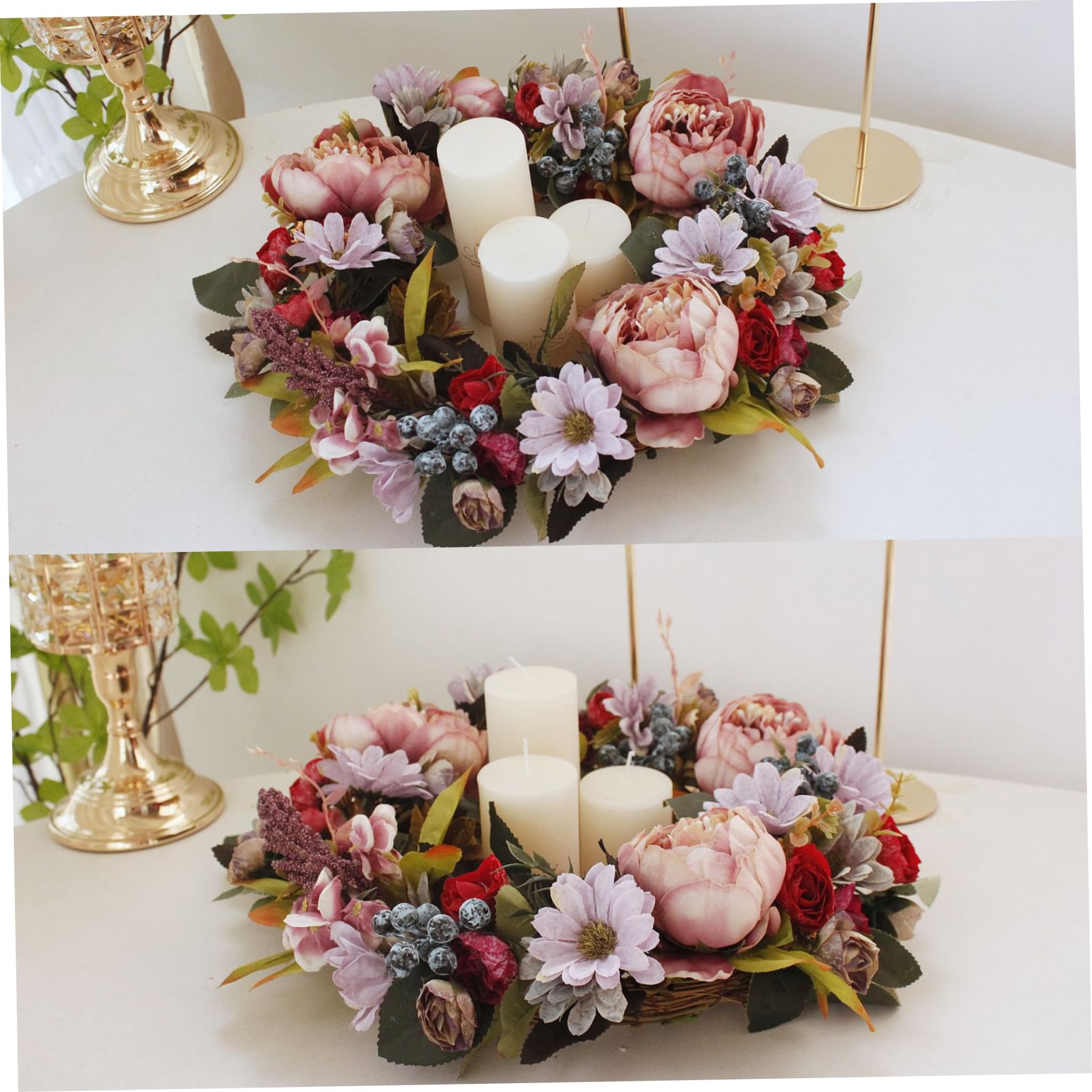 Frühlings-Türkranz, künstlicher Pfingstrosen-Kranz, 34, 9 cm, hängende künstliche Blumen, Türkränze im Freien, das ganze Jahr über, für Zuhause, Bauernhaus, Hochzeit, Valentinstag, Kränze, Dekoratio