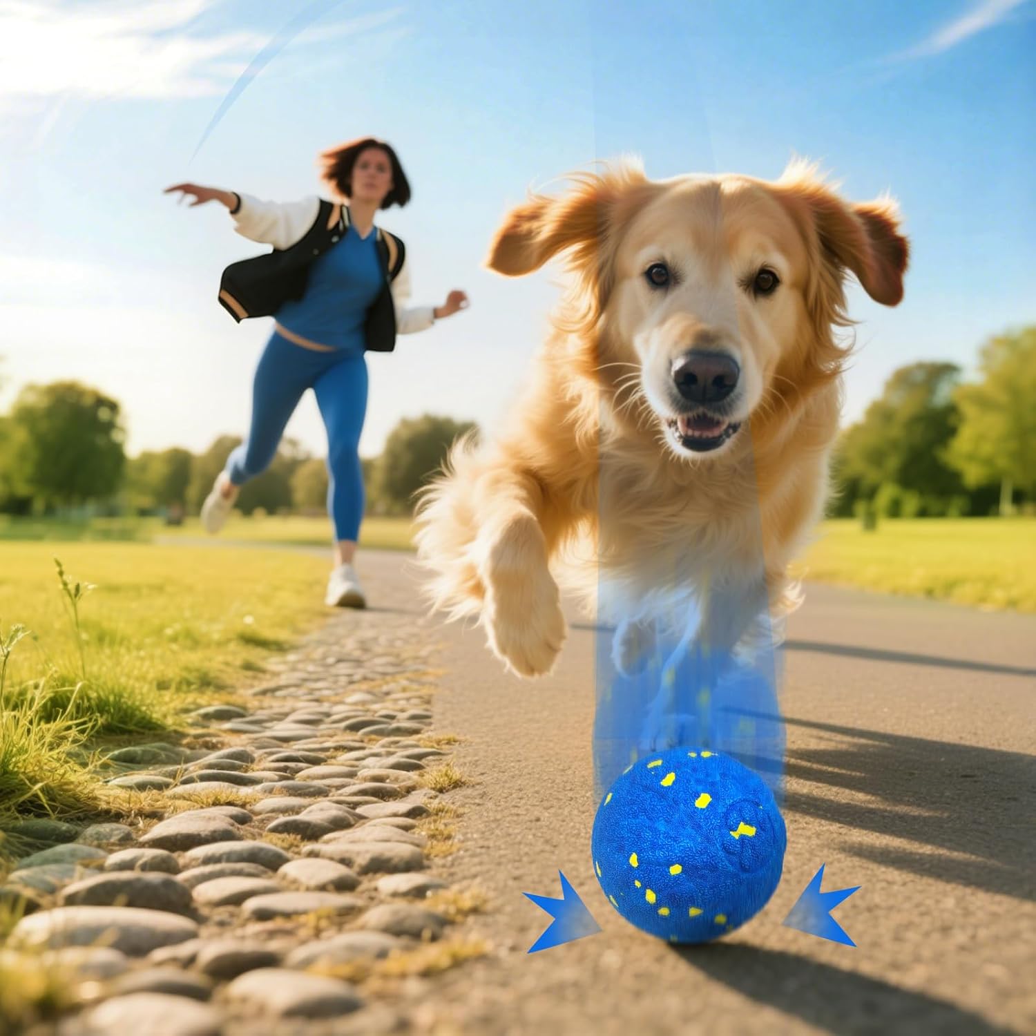 Interactive Dog Toy Ball, Smart Electric Ball - Automatic Bouncing Rolling Moving Jumping Vibrating - 3 Modes Water Resistant Balls for Medium Large Dogs - Chase Pet Toys to Keep Them Busy - Image 9