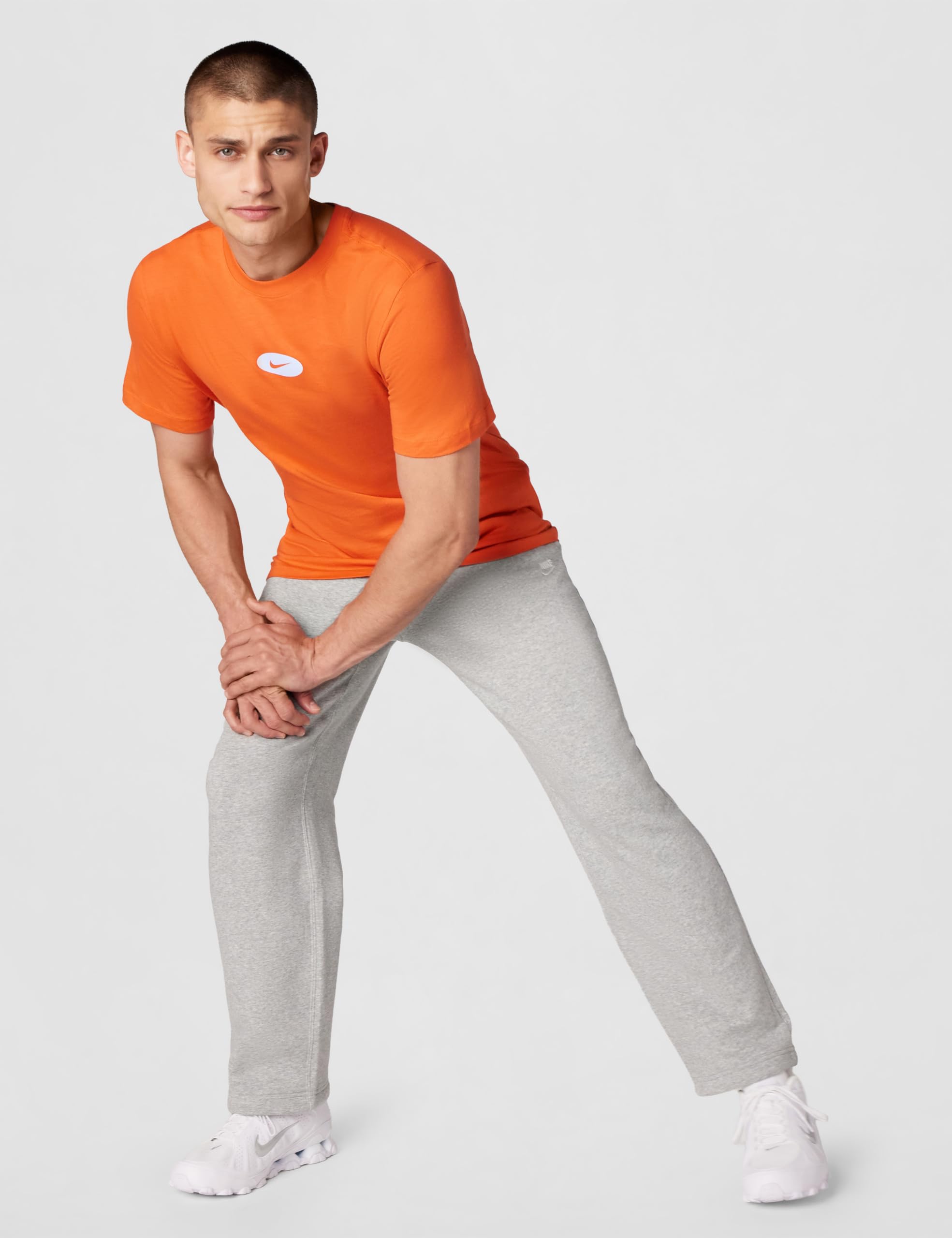 Nike Club spodnie bungee z polaru dla mężczyzn, Dk Grey Heather/Lt Smoke Grey/White, IF0488-063, S