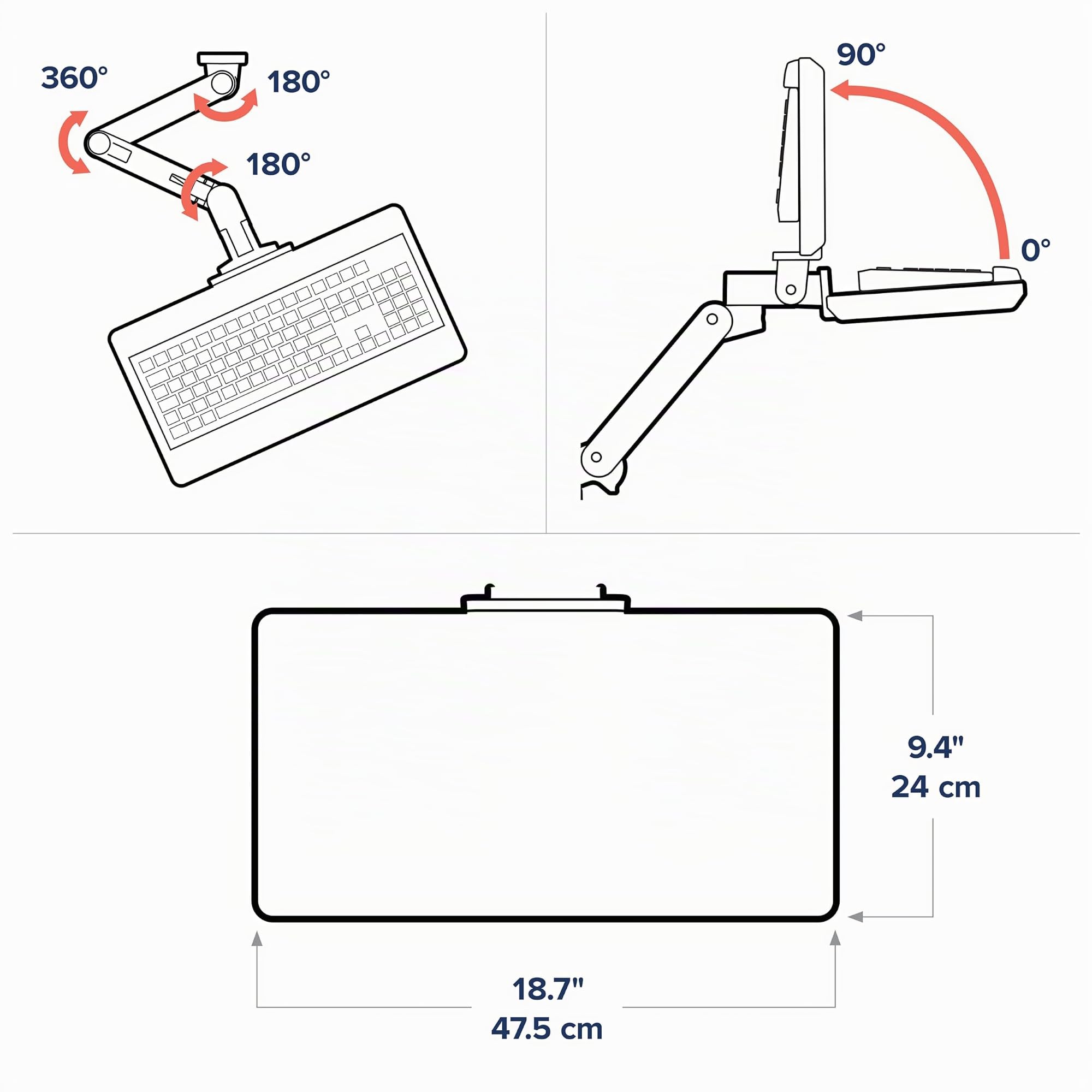Ergotron Lx Pro - TastatuR-/mausablage Mit St?tzarmhalterung (45-685-292)