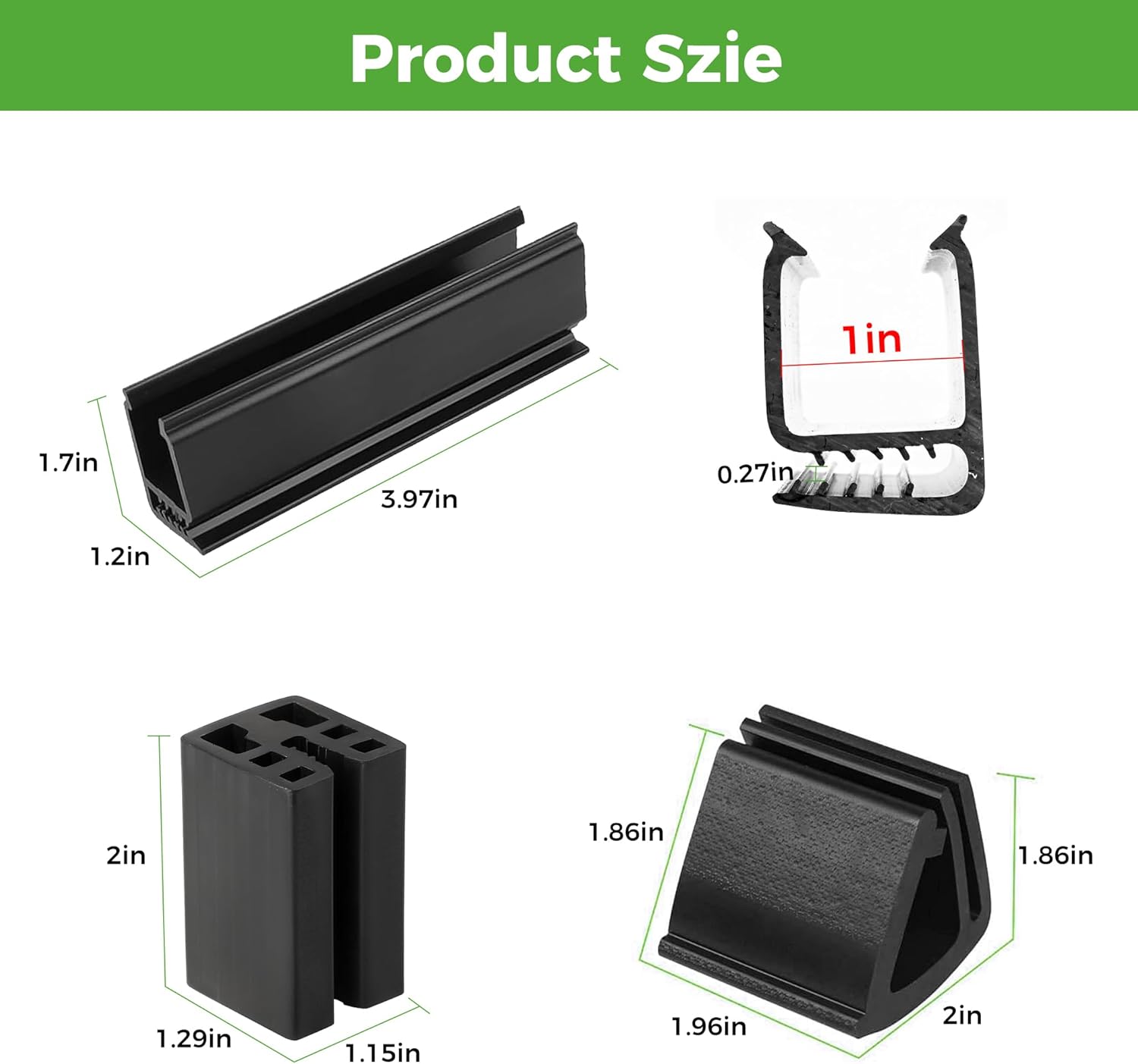 10L0L Golf Cart Windshield Mounting Clips Kit for Club Car DS Precedent and Yamaha G2 G8 G9 G14 G16 G19 G22,7+2+2 Windshield Brackets Window Retaining Short Sash Clips Universal fit 1"x1" Square Tube