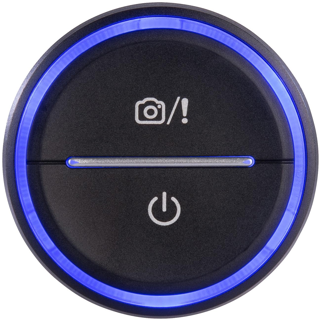 Lescars Blitzerwarner: Akku-Gefahrenstellen-Warner mit Bluetooth und App, Multicolor-LED-Ring (Gefahrstellenwarner, Auto Warnsystem Bluetooth, Laser)