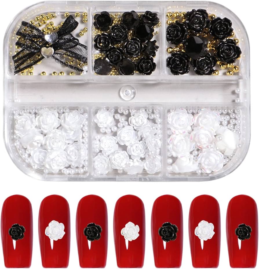 Amazon | ネイルデコパーツ 椿の形 立体 3D ネイルパーツ ネイルアート